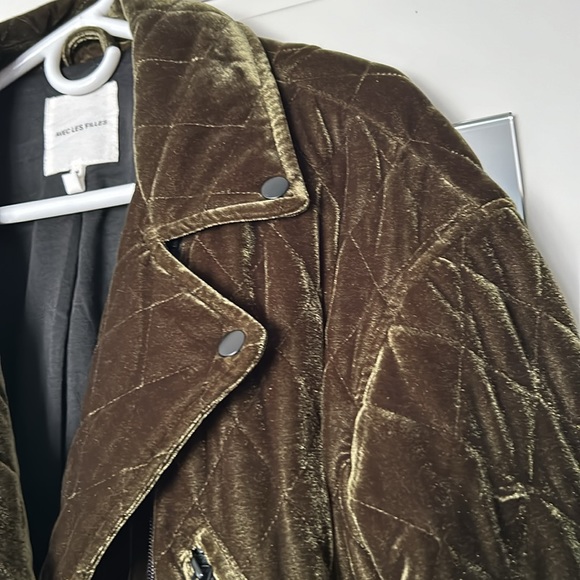 Avec Les Filles quilted velvet bomber jacket M perfect condition - Picture 3 of 8